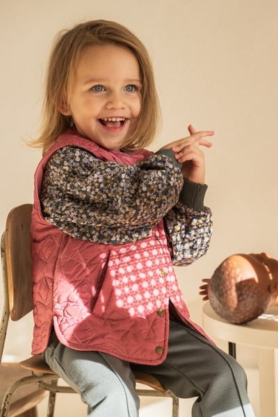 Quilted Bodywarmer Vintage Rose