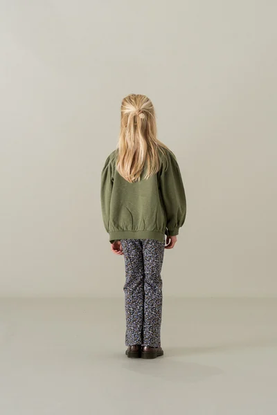 Flared Pants Dark Slate Ditsy Floral