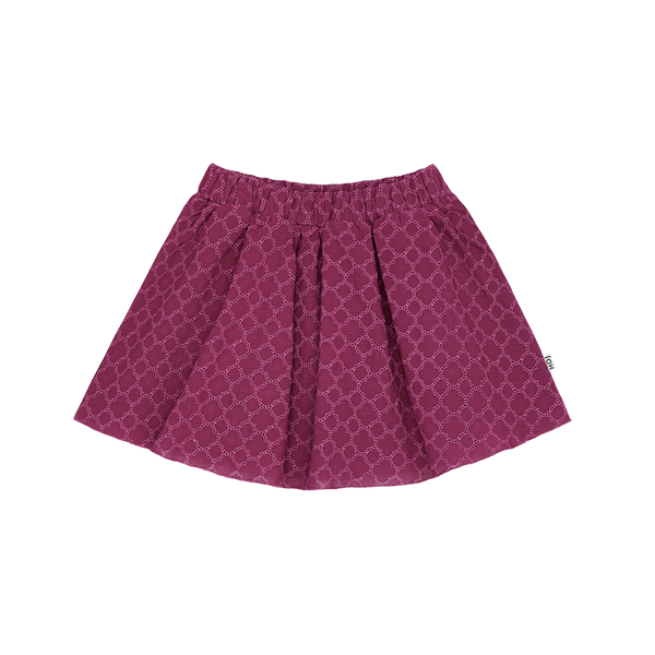 Broidery Skirt Red Plum
