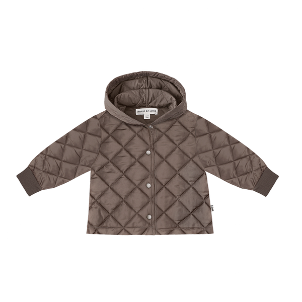 Quilted Baby Jacket Dark Mushroom