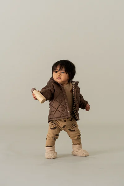 Quilted Baby Jacket Dark Mushroom