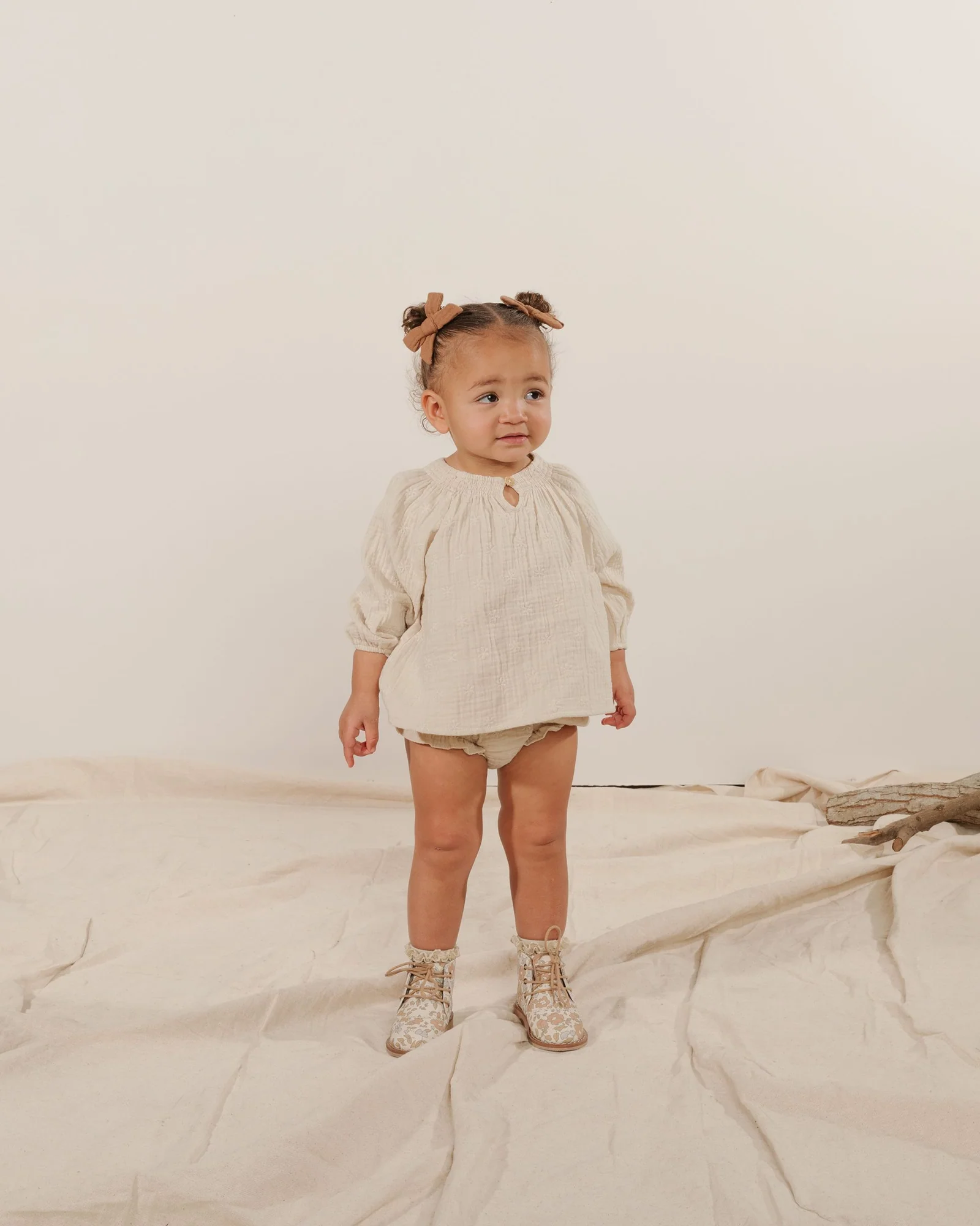 BALLOON SLEEVE BLOUSE + BLOOMER SET || DAISY EMBROIDERY