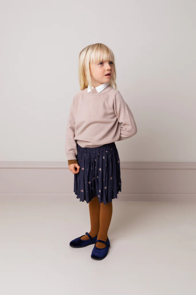Viscose Crepe Sana Stars Embroidery