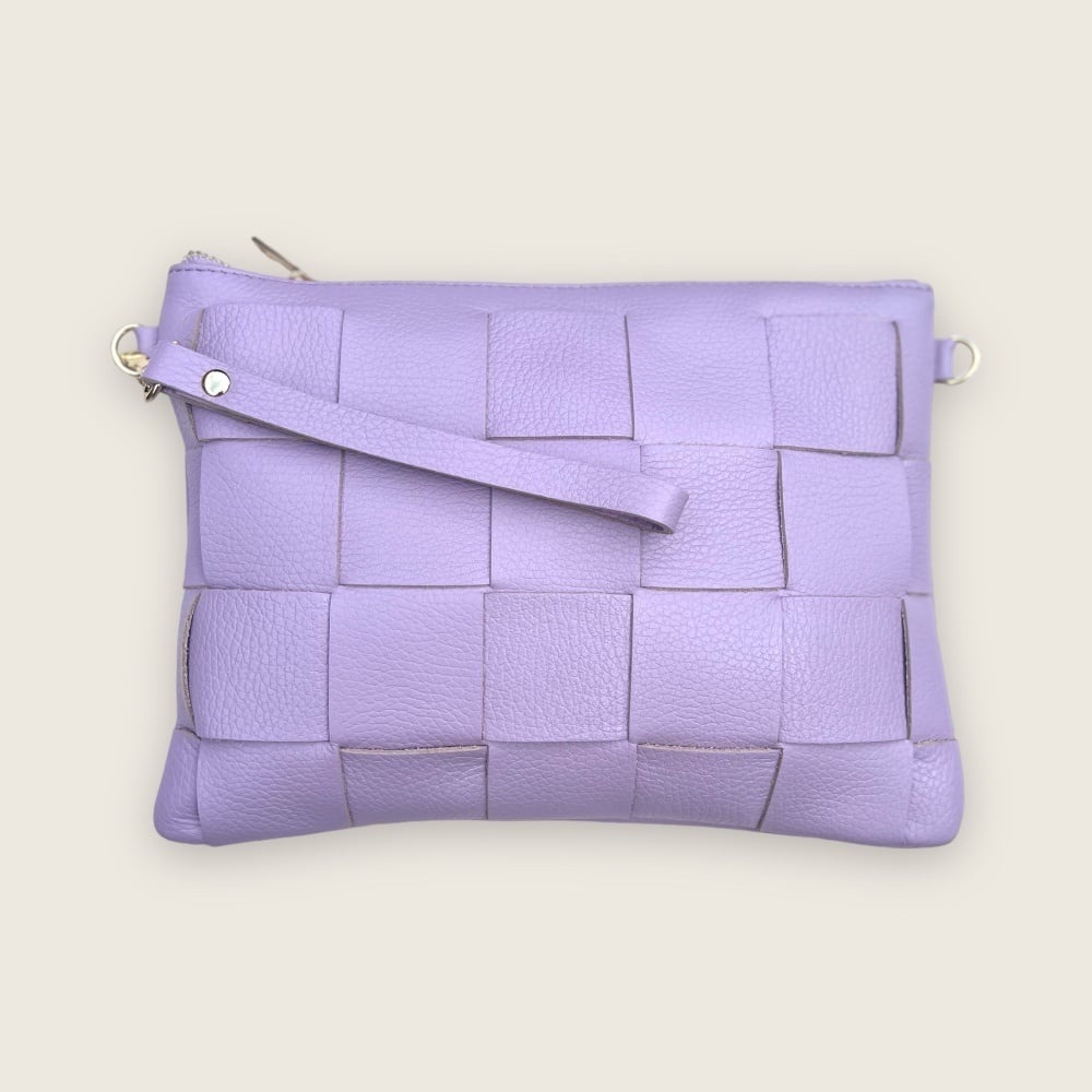 Ted clutch Lila leather