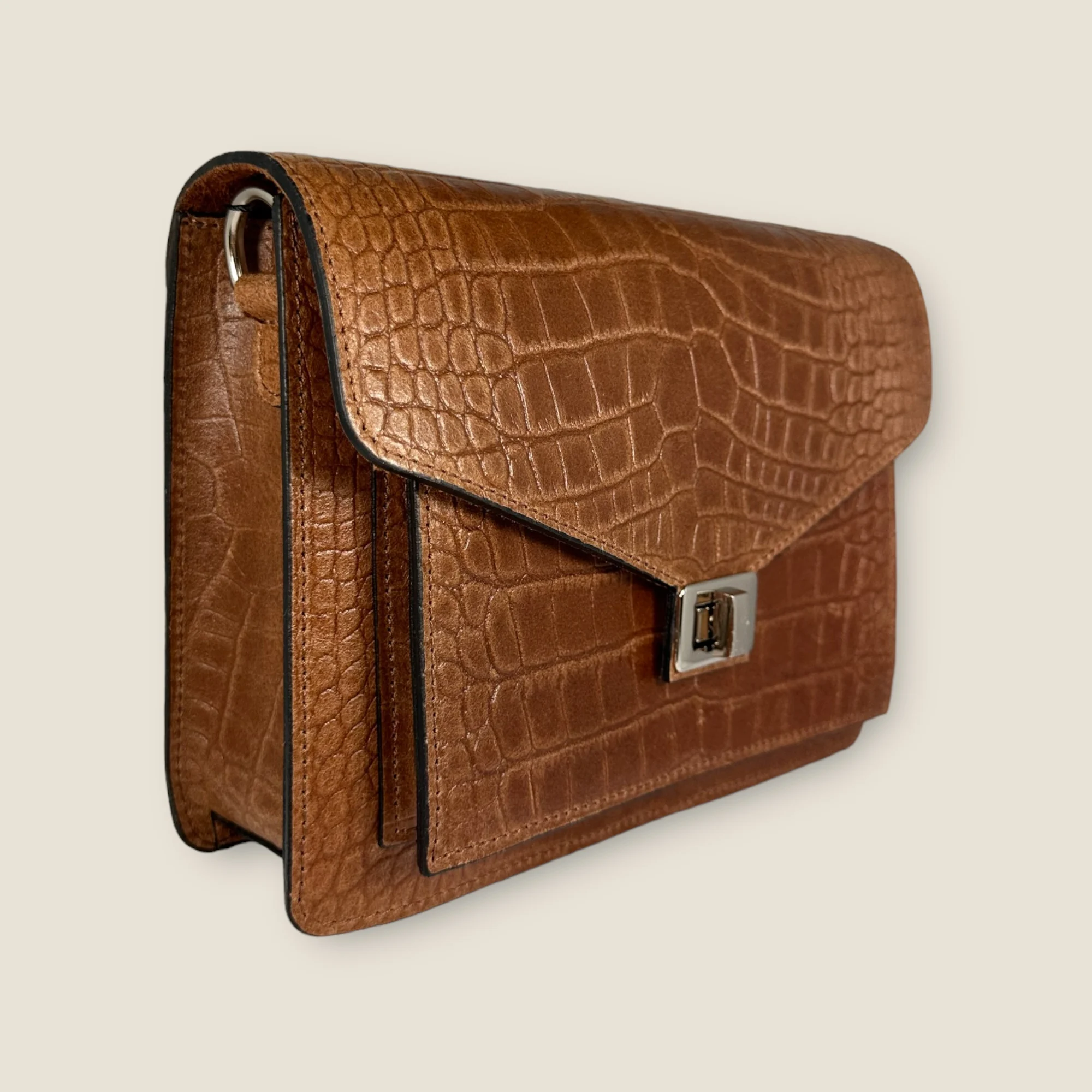 Beau bag brown croco