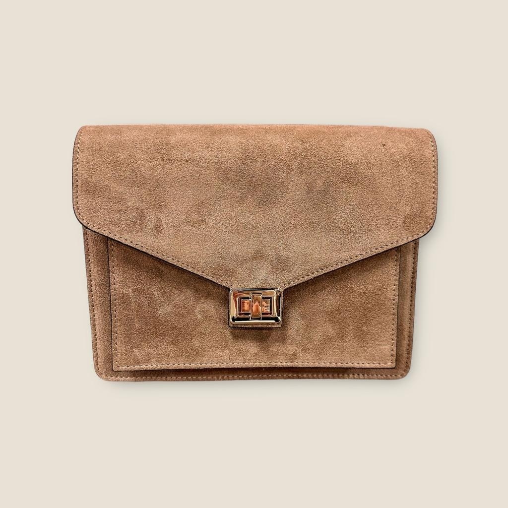 Beau bag taupe suede