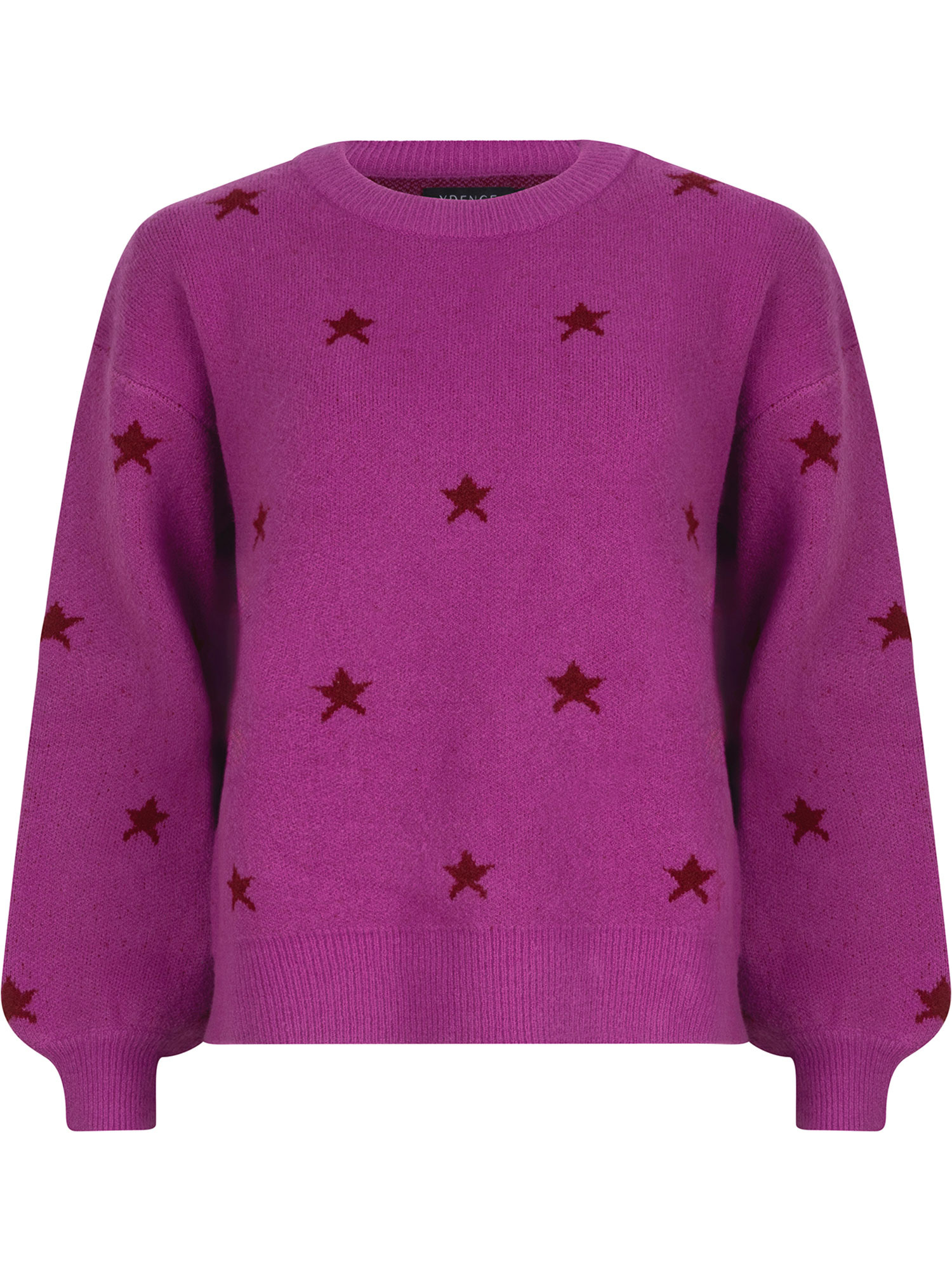 Knitted Sweater Star Purple/wine red