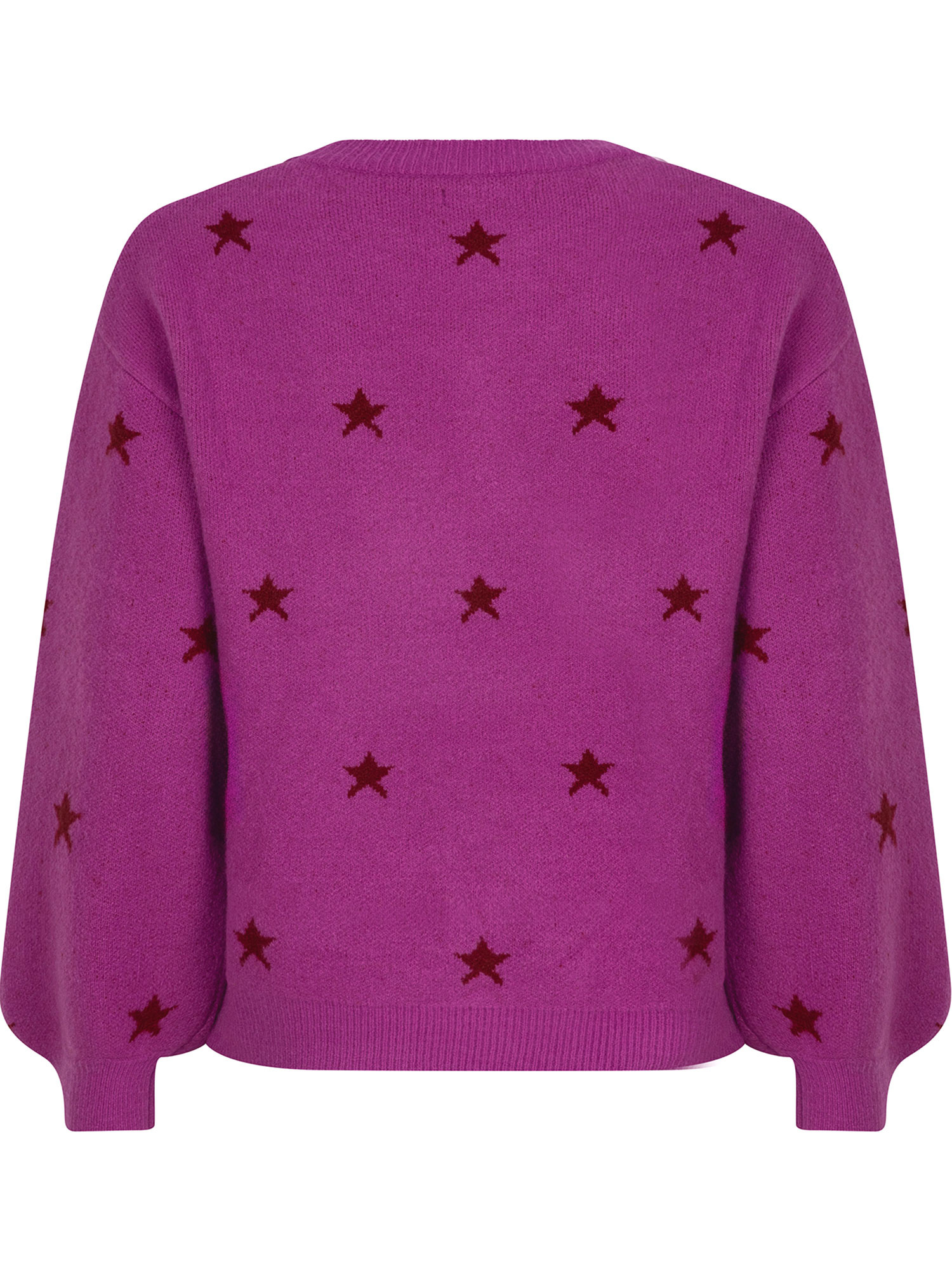 Knitted Sweater Star Purple/wine red