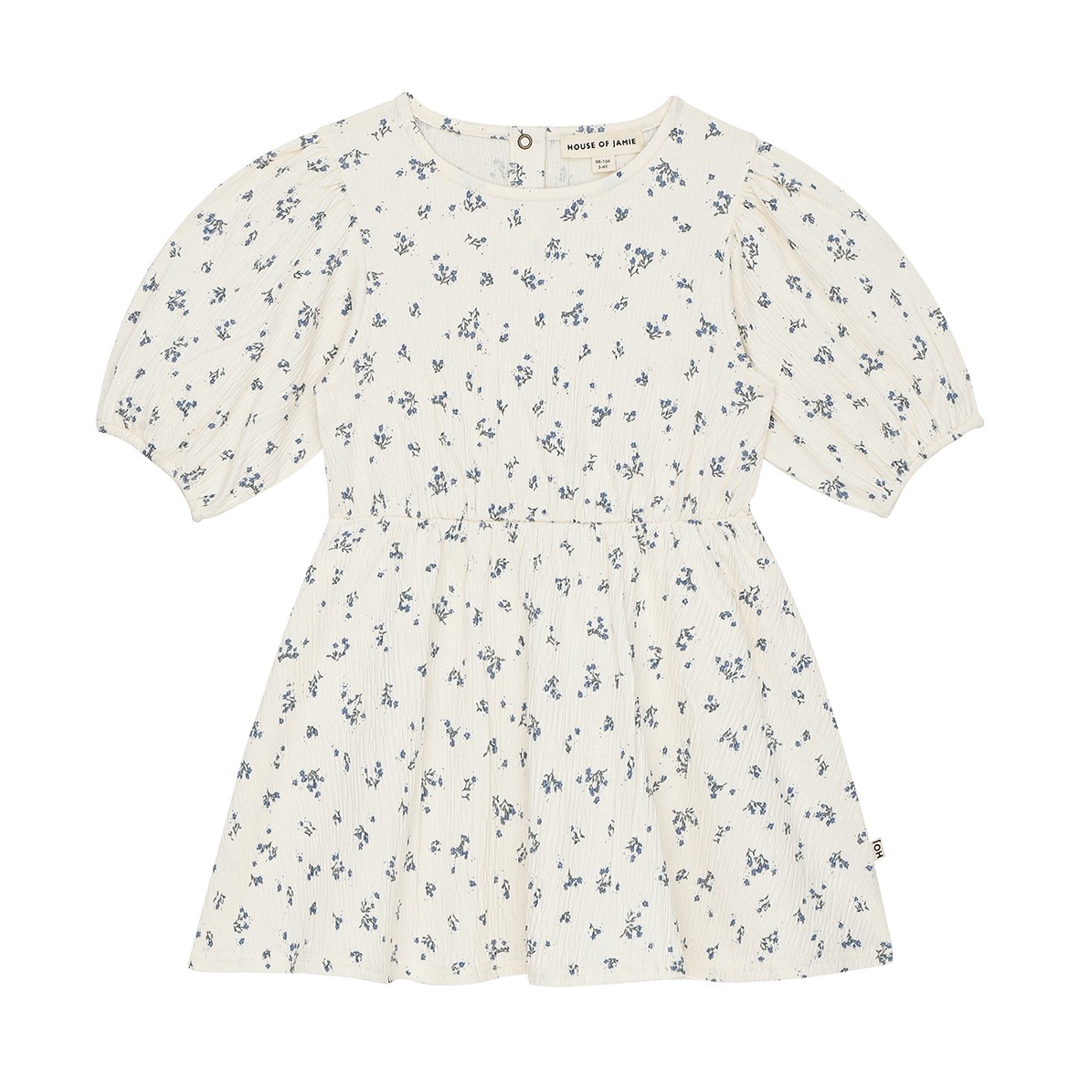 Balloon Dress (SS) Stone Blue Floral
