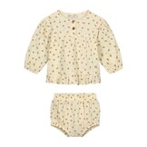 Comfy frill set ivory flower