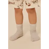 3 PACK RIB SOCKS SOFT GREY/MENT/BROWN