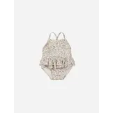 RUFFLED ONE-PIECE SWIMSUIT || FRENCH GARDEN