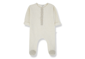 GAETAN ecru jumpsuit w/feet