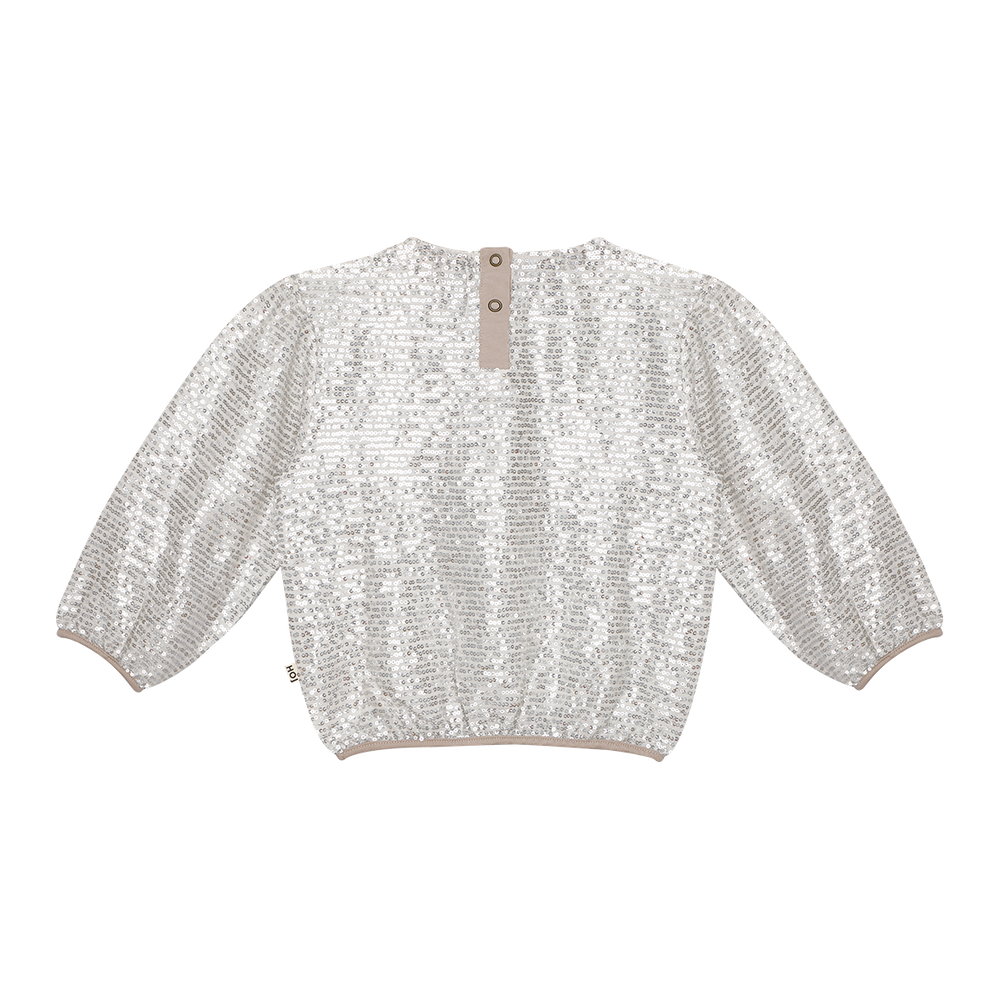 Puff Balloon Sequins Jumper Ecru