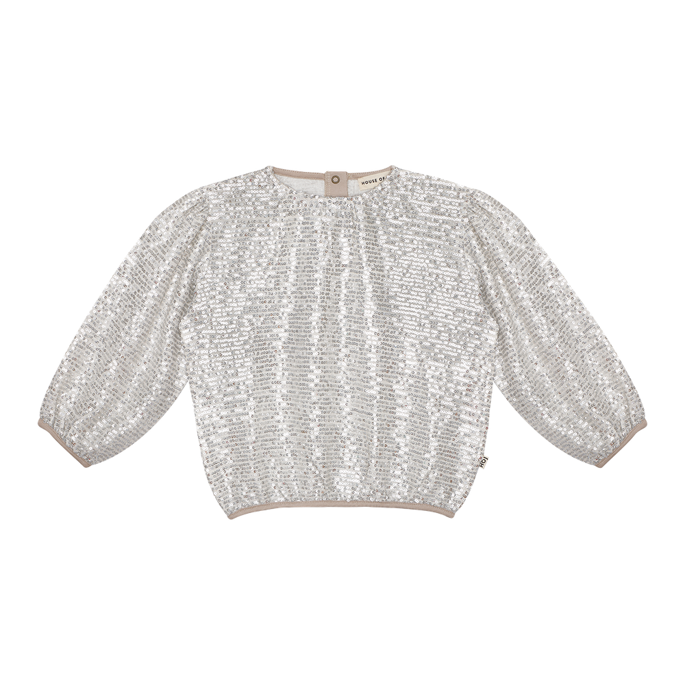 Puff Balloon Sequins Jumper Ecru
