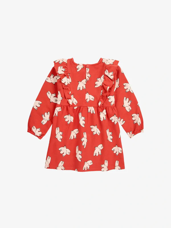 Freedom Bird all over ruffle dress