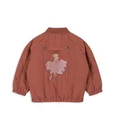JUNO FRILL BOMBER JACKET CANYON ROSE