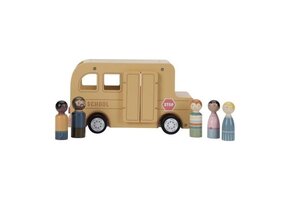 Schoolbus met poppetjes