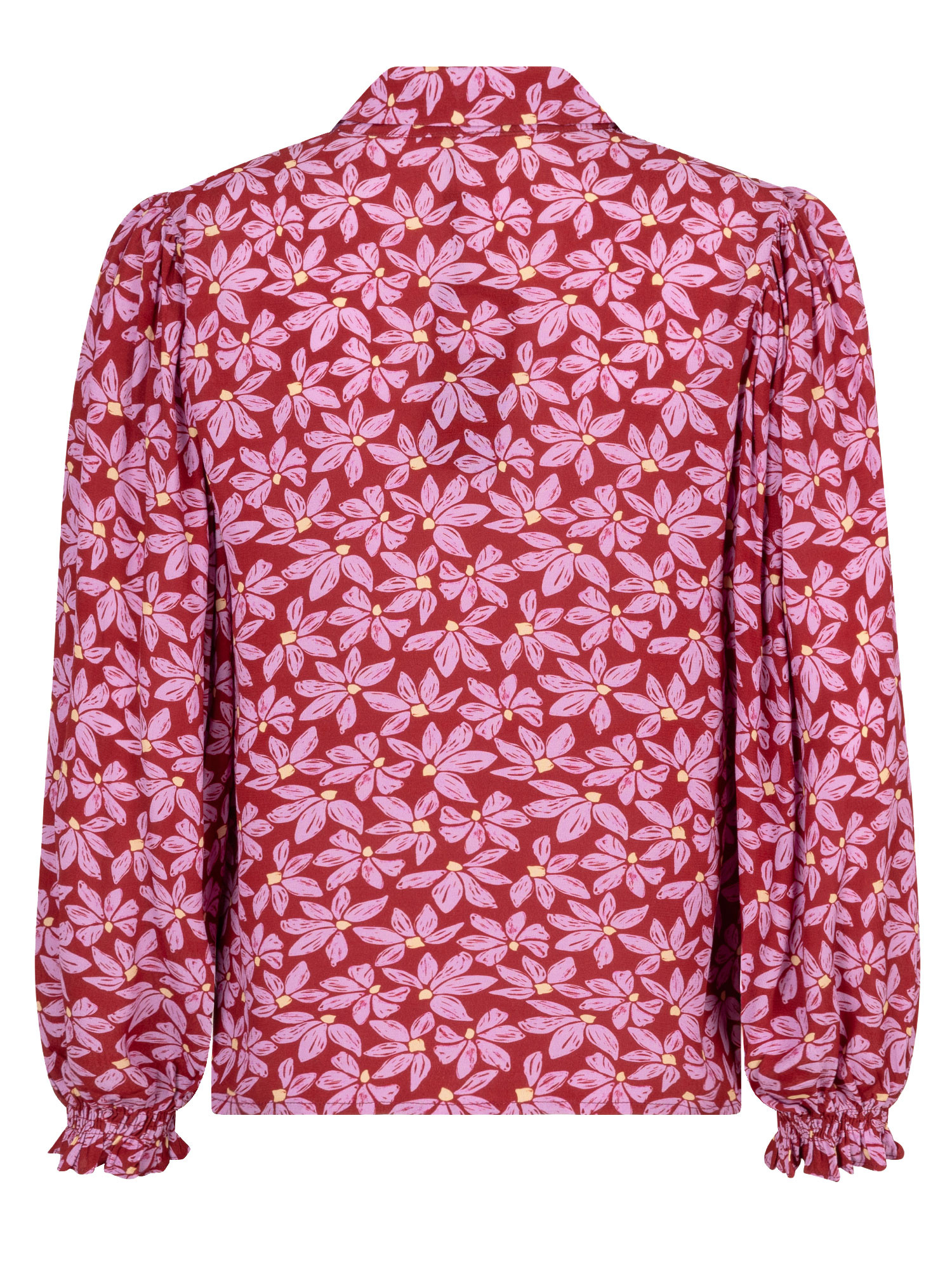 Blouse Alyssa Wine red/lilac flower