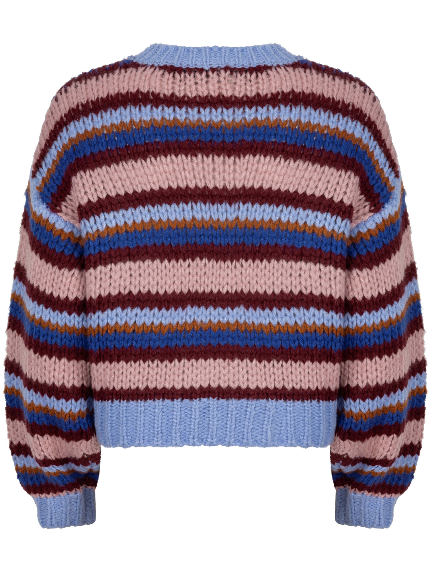 Knitted sweater Meggie Blue/burgundy/camel/soft pink