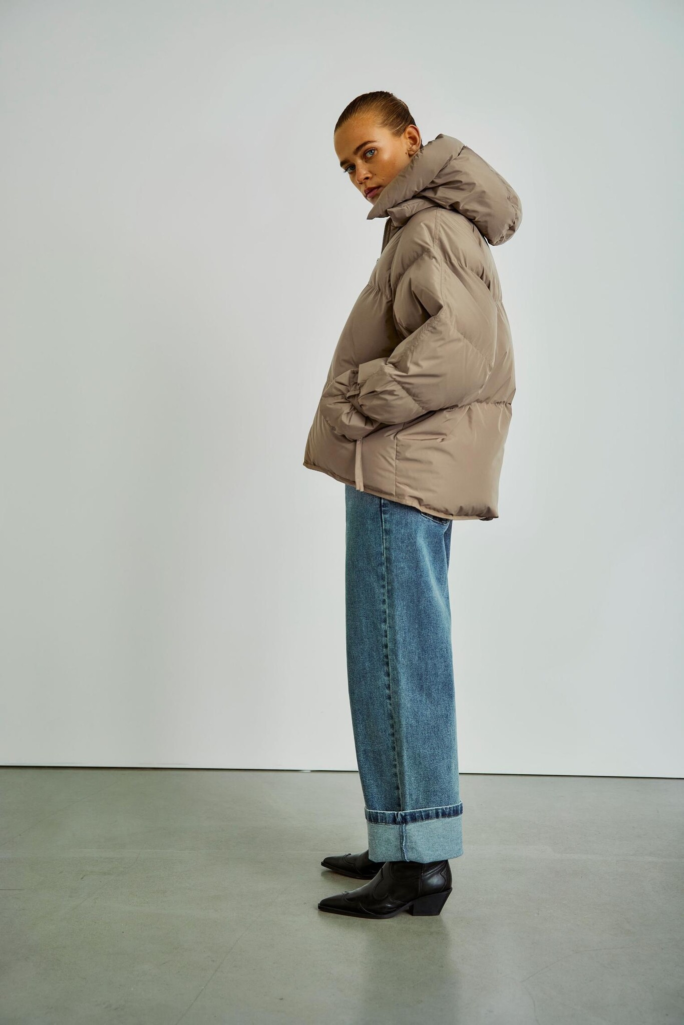 WBLKylie Real Down Jacket Lead Gray