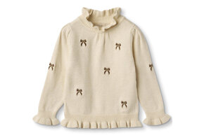 BENNA BOW BLOUSE SANDSHELL