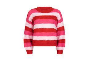 Knitted sweater Annelies Pink/red