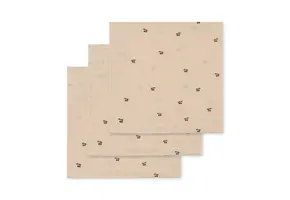 3 PACK MUSLIN CLOTH GOTS CHERRY