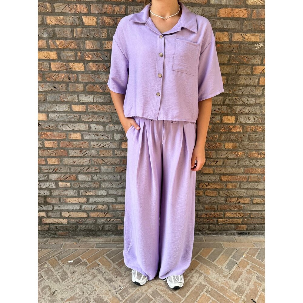 Co Ord Set Rok Met Shirt Set Structuur Co Ord Set Met Twist Rok