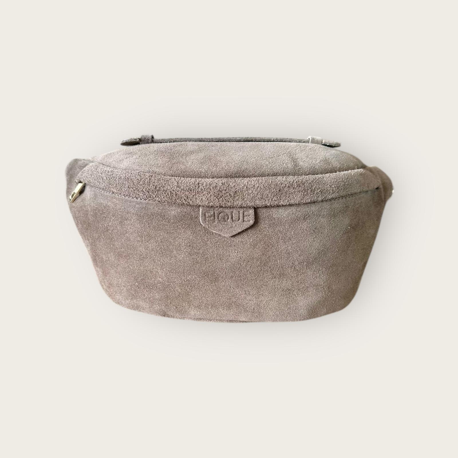 Cleo Bag Taupe Suede goud