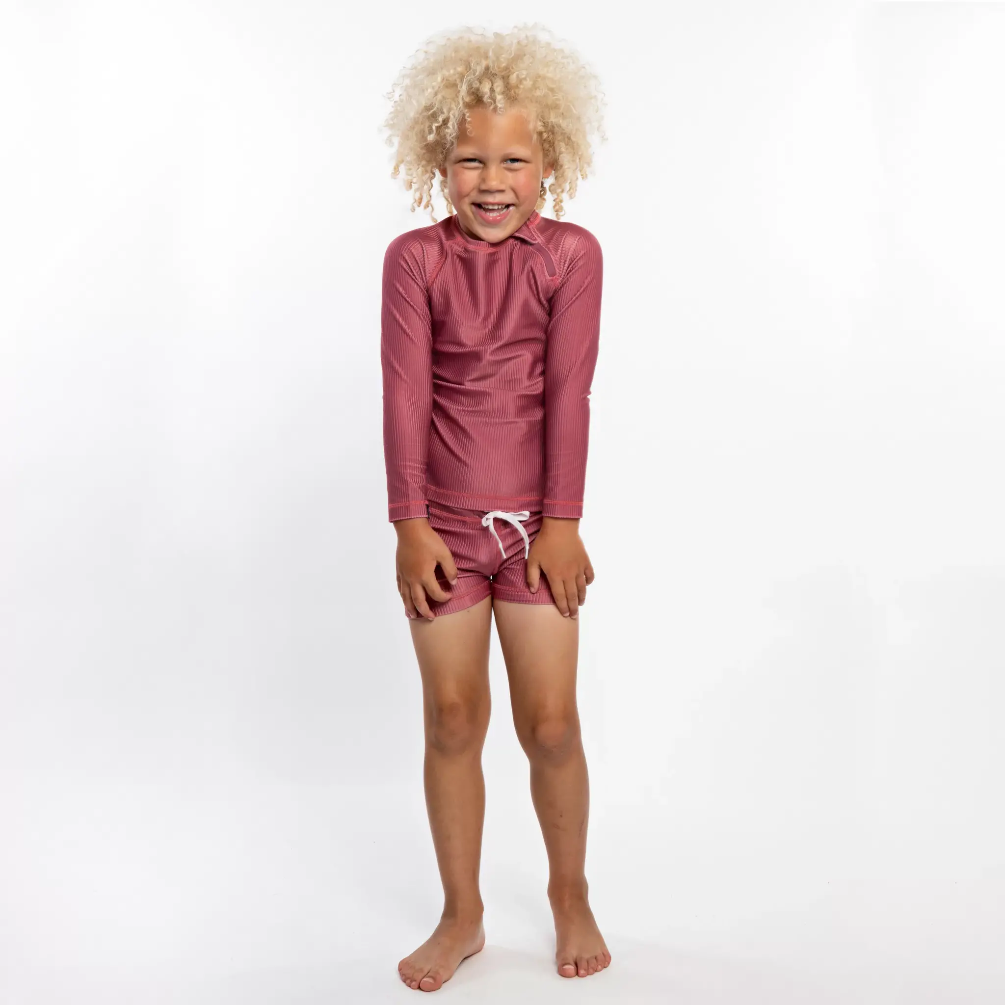 Garnet Ribbed LS Tee Garnet