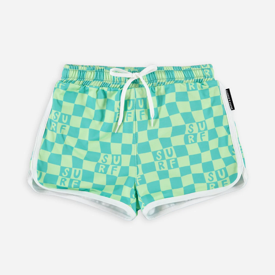 Checkered Surf Trunk Green