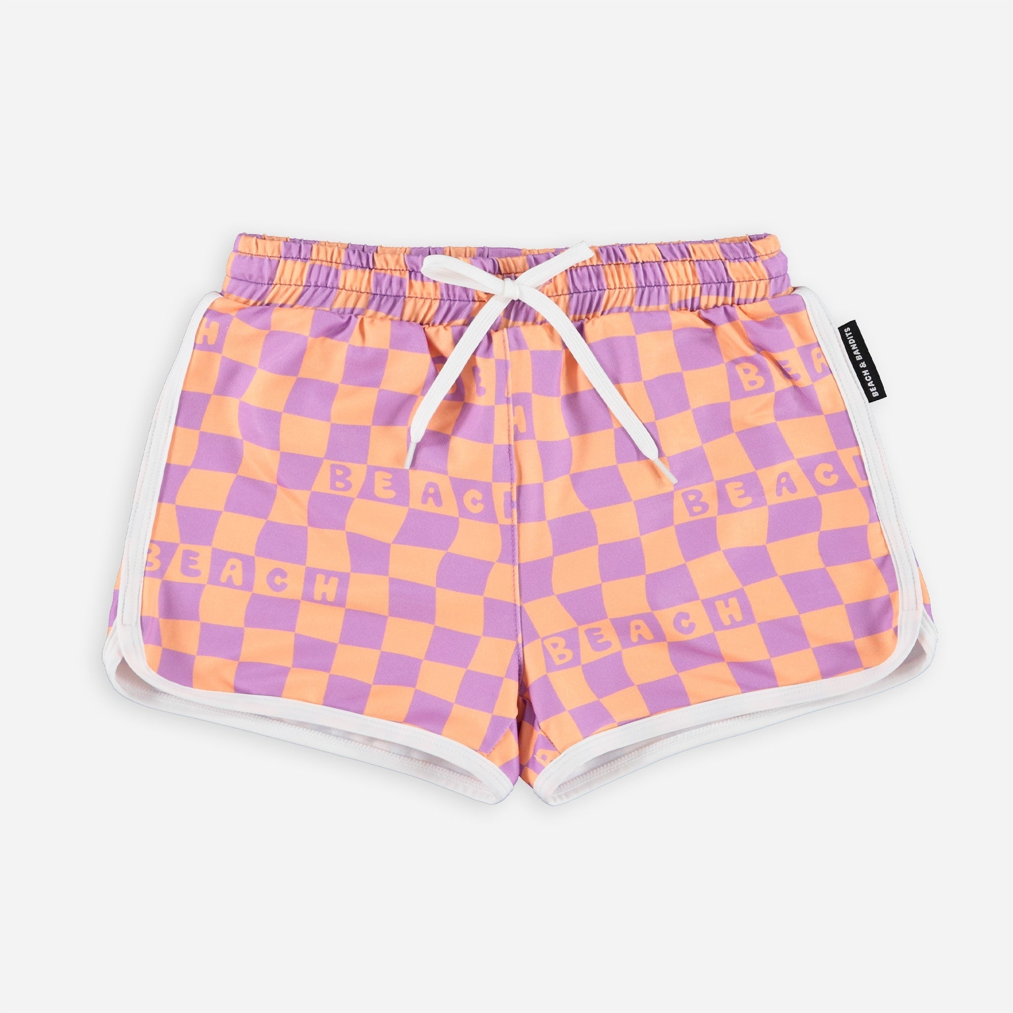 Checkered Beach Trunk Purple
