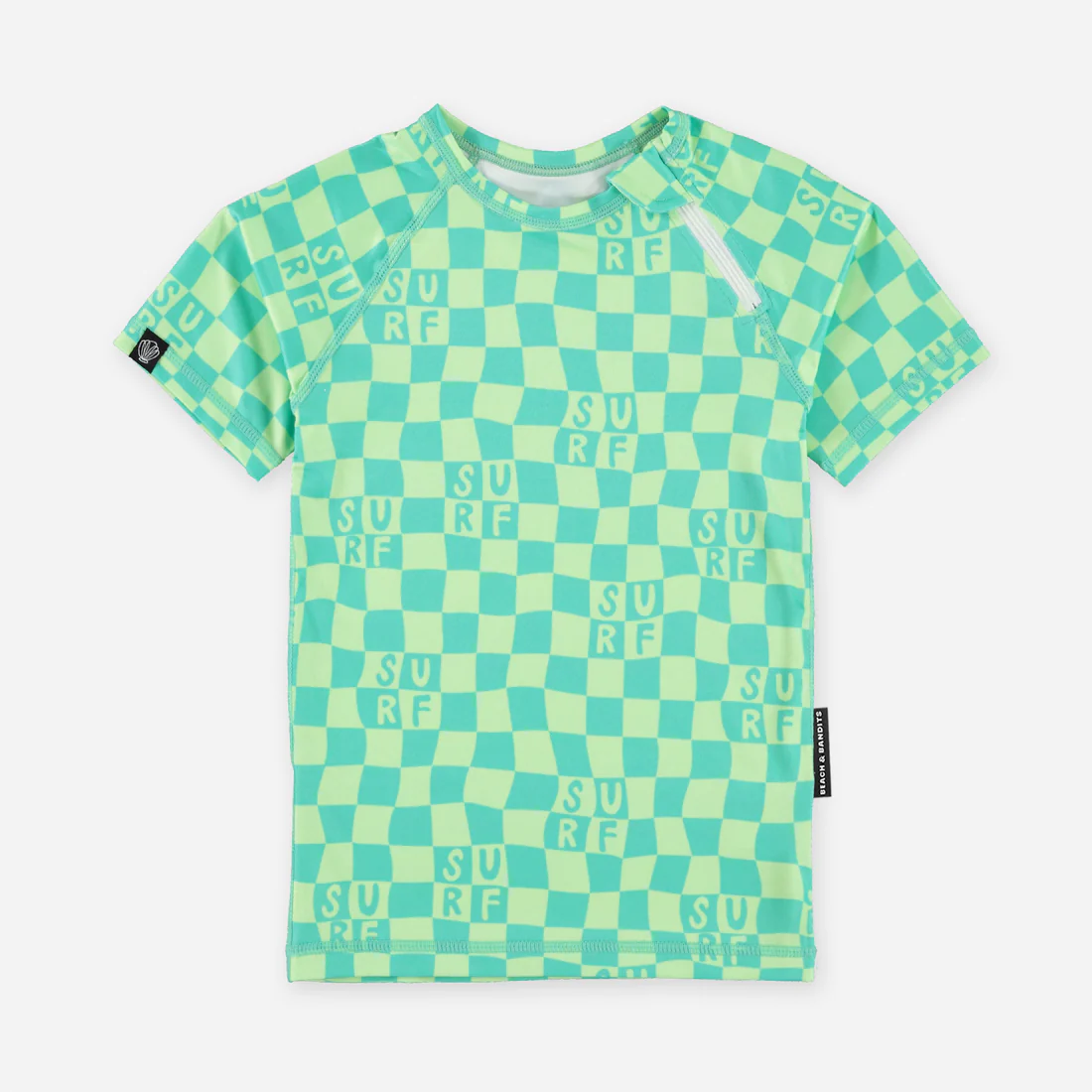Checkered Surf ss Tee Green