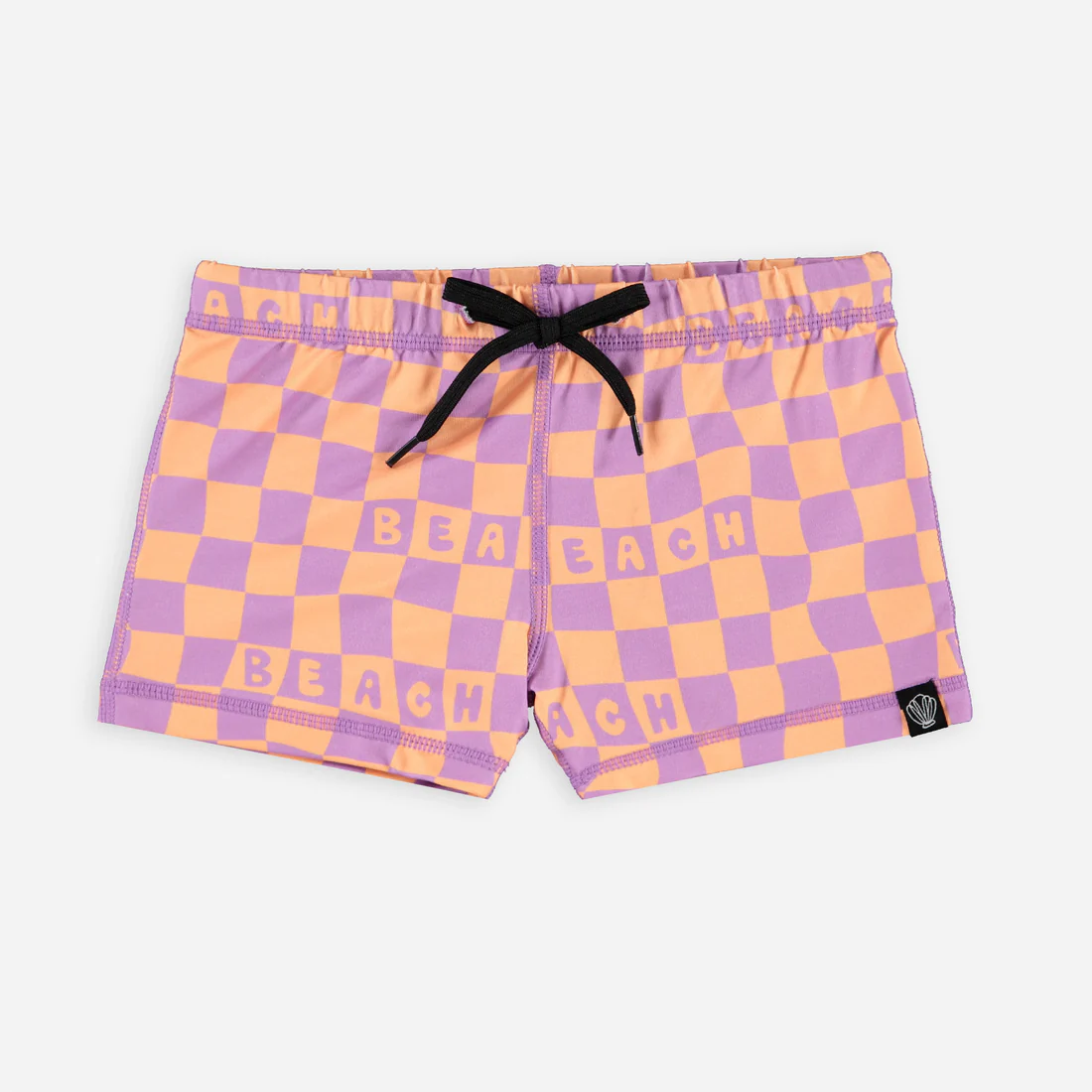 Checkered Beach Swimshort Purple