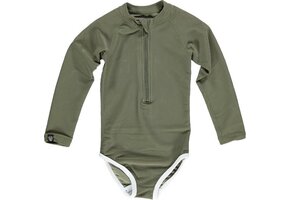 Palm Ribbed Olive Suit