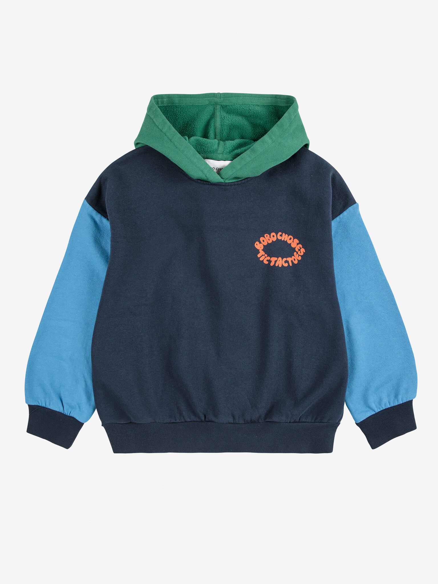 Tic Tac Toe color block hoodie