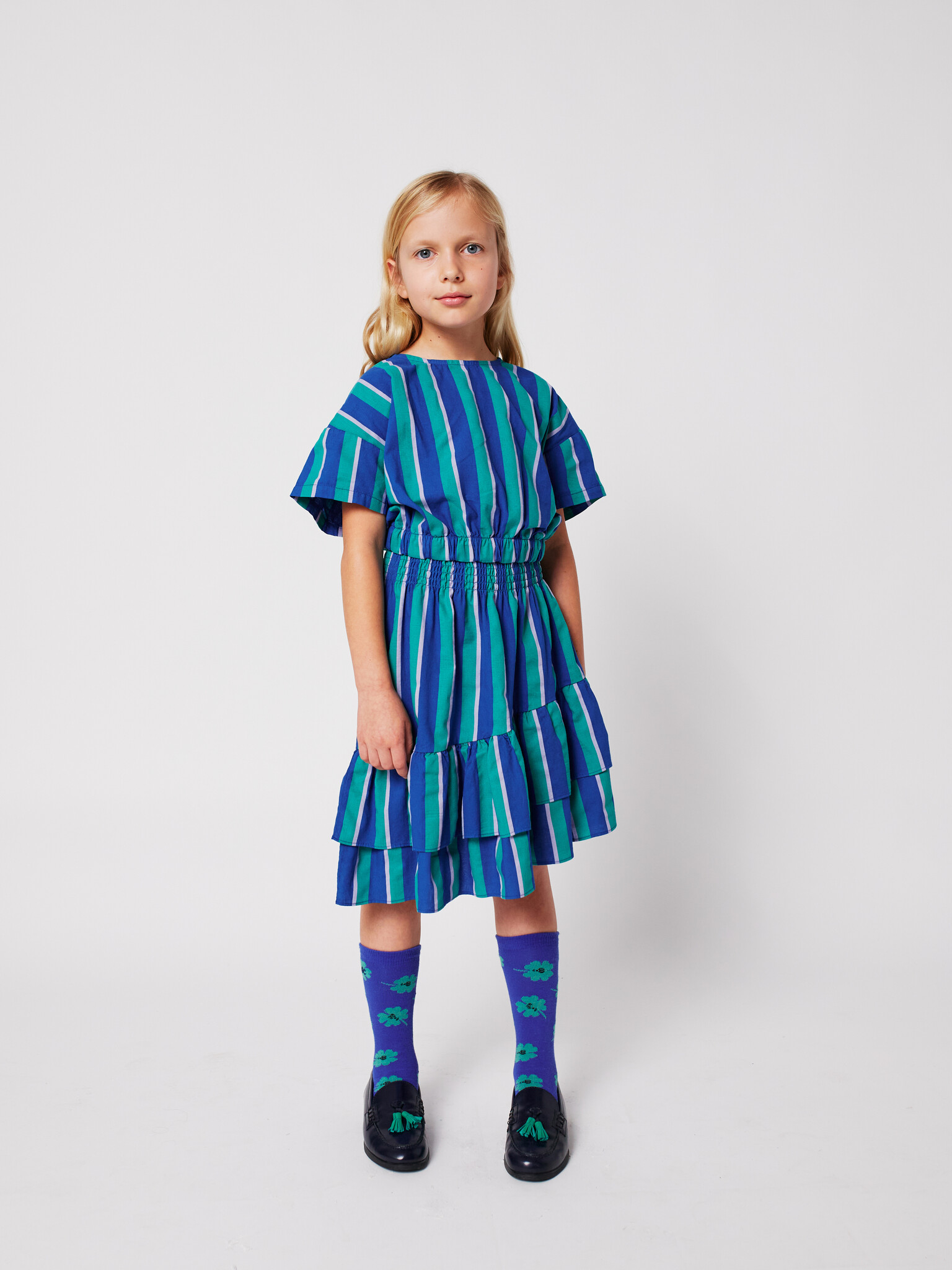 Striped woven dress