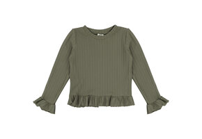 BIBI TOP Ribbed olive