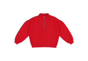ZOE ZIP SWEATER Heart red