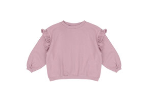LOIS RUFFLE SWEATER Muted mauve