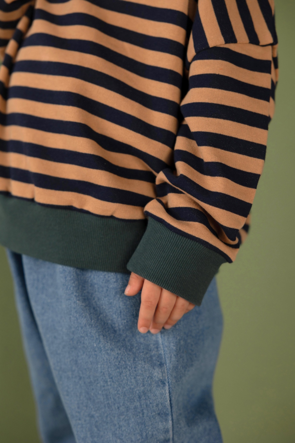 Rel Sweater Navy Stripe