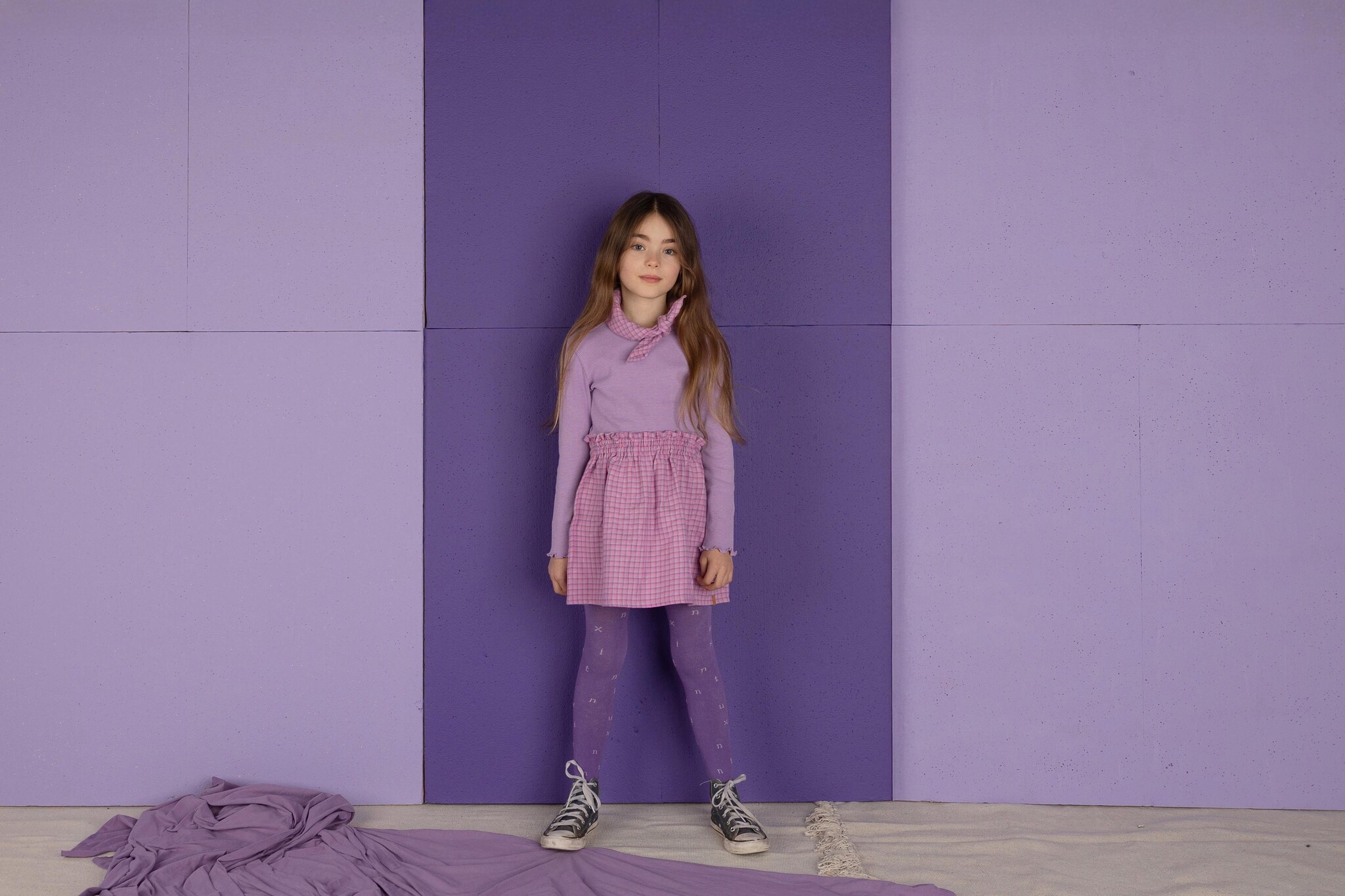 Tos Skirt Lila Checkered