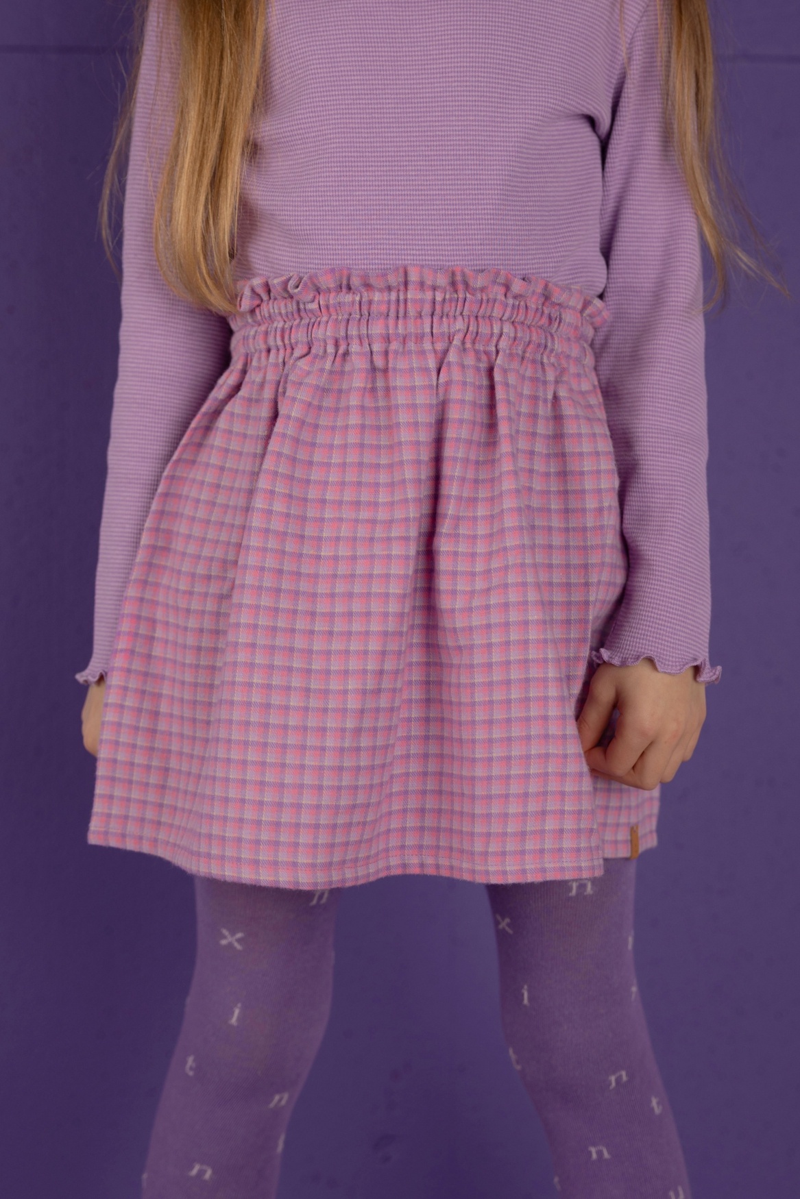 Tos Skirt Lila Checkered