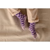 Checkered Socks Purple