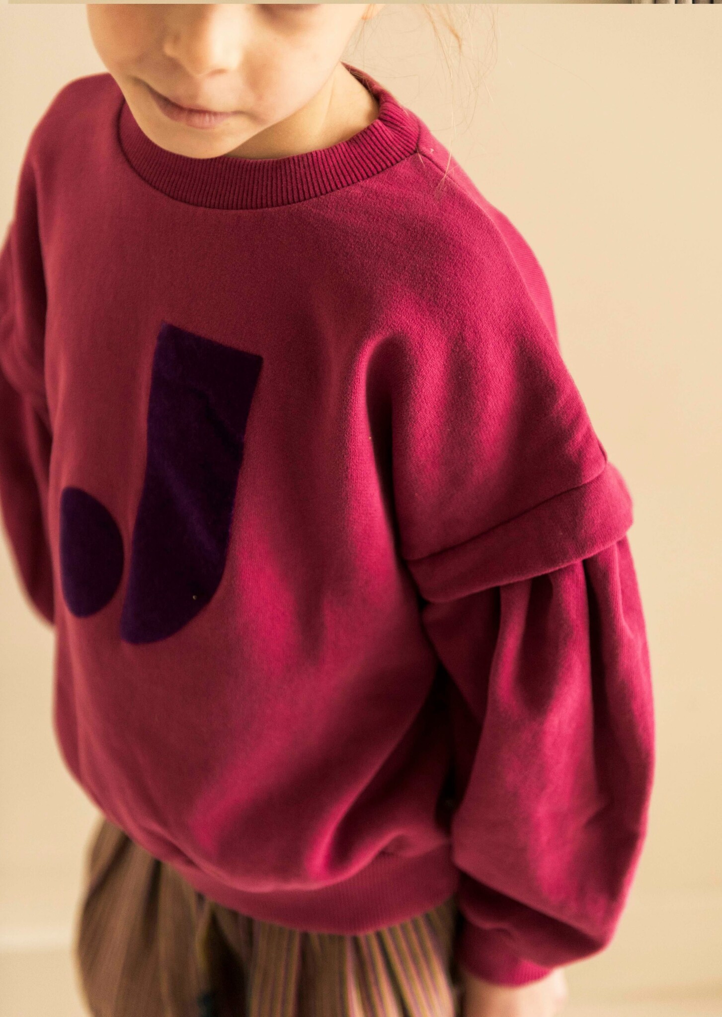 BALLOON SWEATER CHERRY BORDEAUX