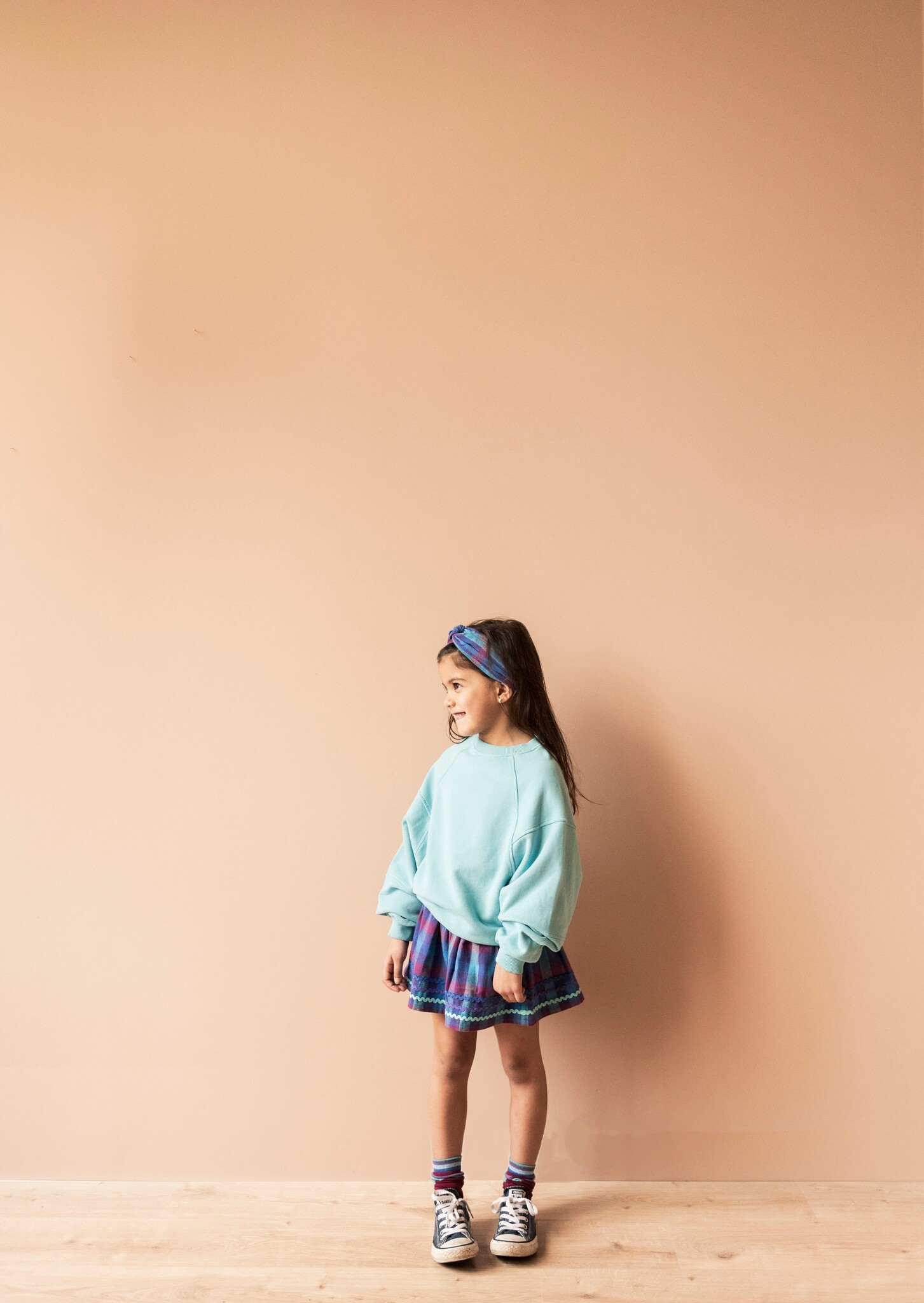 SARA SKIRT PURPLE MULTI CHECK