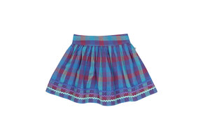 SARA SKIRT PURPLE MULTI CHECK