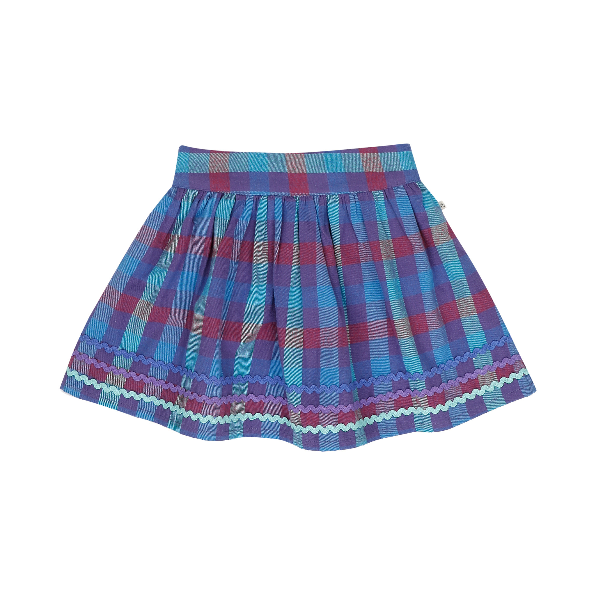SARA SKIRT PURPLE MULTI CHECK