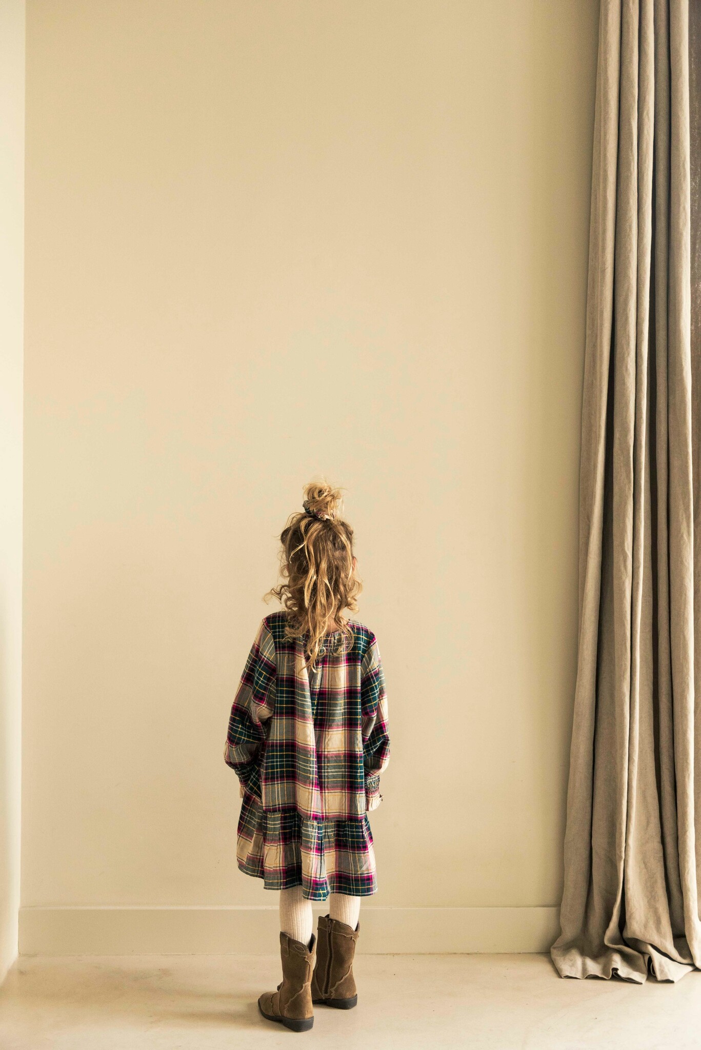 SKYE DRESS FUCHSIA GREEN CHECK